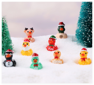 Rất Nhiều Nhỏ Vịt Đồ Chơi Nhà Búp Bê Thu Nhỏ Nhựa Nhỏ Ducky Thủ Công Mỹ Nghệ Trang Trí Ít Giáng Sinh Mini 3D Hình Mùa Đông Đồ Chơi Cho Bé - Product Image 3