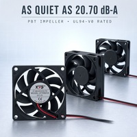Ventilateur de refroidissement DC XFSFAN de haute qualité et à prix d'usine, 70*70*15mm, 7015, 5V, 12V, 24V, ventilateur axial DC à roulement à billes, autoportant