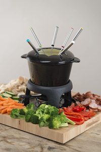Juego de <span class=keywords><strong>fondue</strong></span> de chocolate con queso, gran oferta, <span class=keywords><strong>olla</strong></span> de <span class=keywords><strong>fondue</strong></span> de <span class=keywords><strong>hierro</strong></span> fundido de Color rojo - Product Image 5