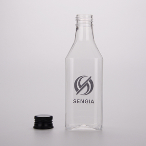 Bouteille de boisson en PET de 200 ml avec bouchon à vis, mini cocktail, <span class=keywords><strong>liqueur</strong></span> de fruits, spiritueux, jus froid, shot bien-être, emballage OEM, logo personnalisé - Product Image 2