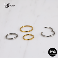Bijoux de piercing corporel pour enfants en titane ASTM F136, pendentifs CZ, breloques croix et patte plaquées or 18 carats, boucles d'oreilles clicker