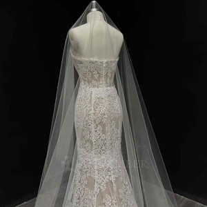<span class=keywords><strong>Robe</strong></span> de mariée sirène <span class=keywords><strong>en</strong></span> dentelle Nt22 <span class=keywords><strong>pour</strong></span> la mariée avec longue traîne et <span class=keywords><strong>voile</strong></span> Jancember - Product Image 5