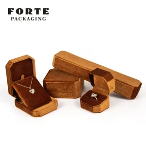 Forte Wholesale Gold Color Cajas PARA Joyeria Caja Collar Jewelry Box Packaging Luxury Packaging Box for Jewelry