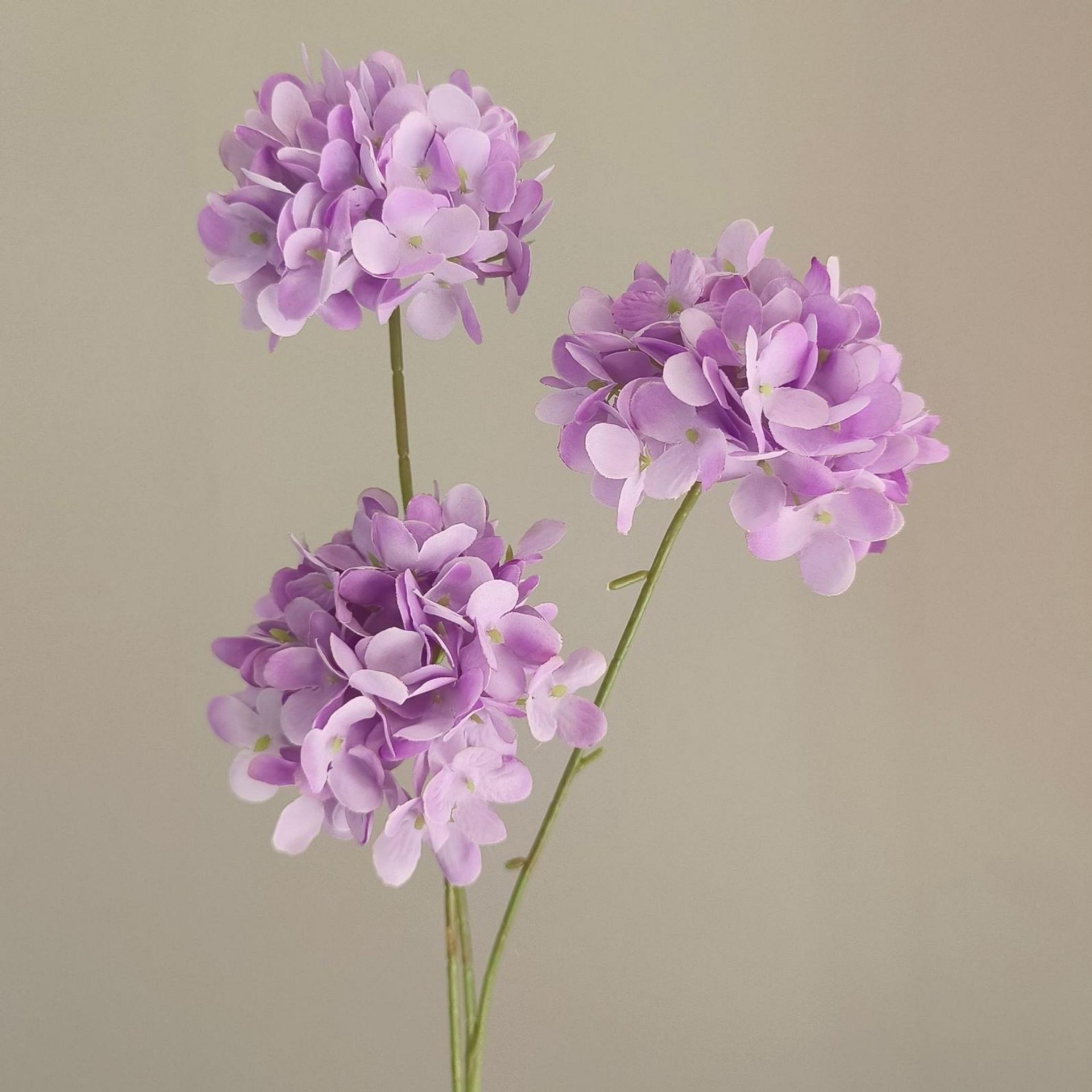 Hortensia de 3 cabezas - Lila claro - 71 cm