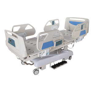 Lit <span class=keywords><strong>médical</strong></span> électrique pour soins intensifs avec cadre en acier laminé à froid, système de pesée et contrôleur LCD pour infirmière, position d'examen et de choc RCP - Product Image 2