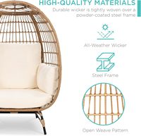 Meubles de jardin modernes pour cour et balcon, fauteuils œuf