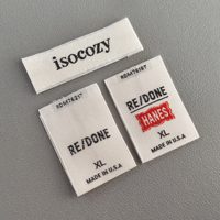 Étiquettes en silicone tissées damassées haute densité personnalisées, thermocollantes pour vêtements, étiquettes de tissu sur mesure, étiquettes avec logo sur mesure