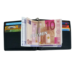Portefeuille organisateur à fermeture éclair en cuir Saffiano A7 de qualité supérieure avec pochettes Flyleaf, disponible en 13 couleurs - Product Image 3