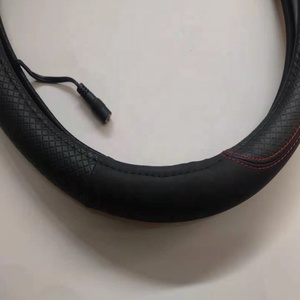 Housse de <span class=keywords><strong>volant</strong></span> universel en cuir Pu pour voiture, <span class=keywords><strong>couvre</strong></span>-<span class=keywords><strong>volant</strong></span> <span class=keywords><strong>chauffant</strong></span>, <span class=keywords><strong>12V</strong></span> - Product Image 4