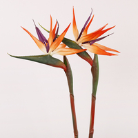 Haute qualité oiseau de paradis fleurs artificielles caoutchouc souple flamant rose plante artificielle maison mariage photographie décoration