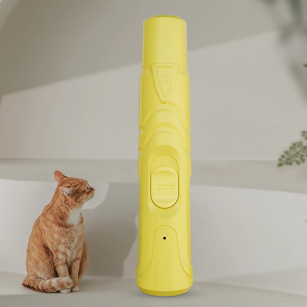 Nouveau broyeur électrique d'ongles de toilettage pour animaux de compagnie 2 vitesses silencieux broyeur d'ongles d'orteil de chat et de chien avec lumière LED