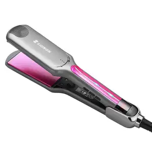 SH8650 Professional Titanium Flat Iron with Digital LCD Display Instant Heat Up 1.75 Inch Wide Hair Straightener