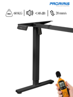 PRORIALS Cadre de bureau compact, mobilier de bureau moderne intelligent pour bureau debout, assemblage facile, cadre de table d'ordinateur