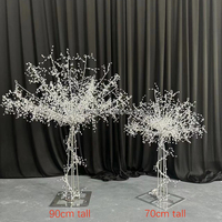 Arbre de Noël en cristal blanc transparent de luxe SMS pour les centres de table de mariage, décoration d'événements