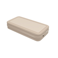 Matelas gonflable simple de 20 cm, brossé, doux pour la peau, pour usage domestique, portable, pour le camping en plein air.