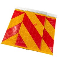 Drapeau de sécurité pour hayon de camion norme européenne E8, éclairage actif pour opérations nocturnes, signalisation en PVC en nid d'abeille