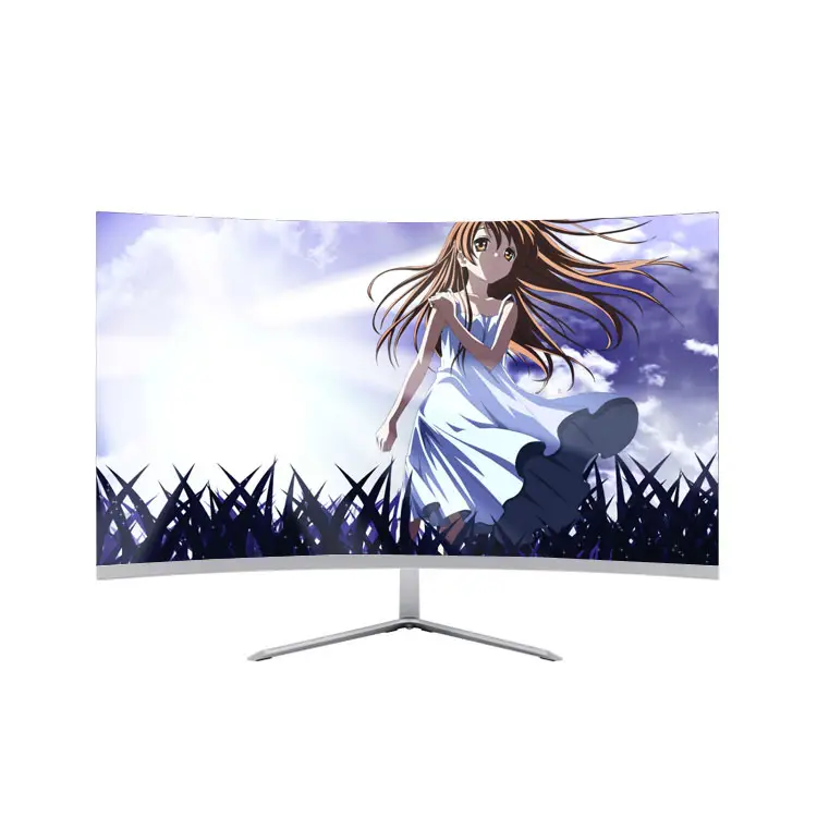 Desktop 23.8 Inch LCD Curved Screen Computer Monitor 24 Inch Curved Gaming PC LED Monitor