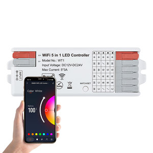 Wt1 Wifi 5 Trong 1 <span class=keywords><strong>LED</strong></span> Strip Điều Khiển Với Tuya Ứng Dụng Điều Khiển Đầy Màu Sắc Đa-Chế Độ Âm Nhạc Chức Năng Cho Lễ Hội/Đảng Ánh Sáng Hiển thị - Product Image 1