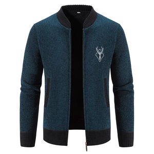2025 Op Maat Gemaakt Kasjmier Vest Heren Slanke Fit Fleece Gevoerde Katoenen Gebreid Mannenjack Kersttrui - Product Image 6