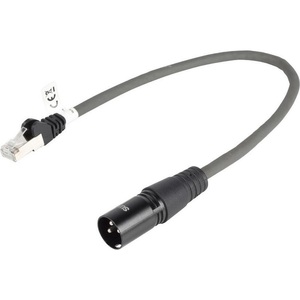 Câble numérique DMX XLR 3p M vers RJ45 30cm gris foncé - Product Image 1