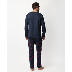 Pijama de Seda y Algodón para Hombre, Conjunto de Ropa de Dormir de Talla Grande XL, Manga Larga Neón Mcqueen - Product Image 2