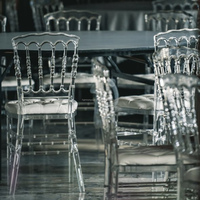 Extrem günstiger Preis Factory Direct Commercial Furniture Esszimmer Acryl Hotel Event Hochzeit Bankett Stuhl