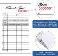 Cahier de livre de facture papier de copie autocopiant personnalisé de conception d'impression Offre Spéciale