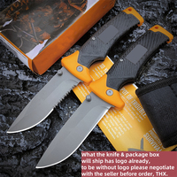 Couteau de poche tactique pliant de survie pour le camping et la chasse, avec manche en caoutchouc de qualité industrielle, vente en gros OEM, acier 3Cr13Mov