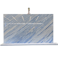 Dalle de quartzite bleu iceberg du Brésil de luxe – Pierre naturelle de marbre bleu Céleste pour murs, sols, tables, comptoirs de cuisine et îlots