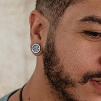 Tunnel d'oreille punk cool en acier inoxydable à visser, dilatateur, boucles d'oreilles, piercing corporel hip-hop pour les oreilles