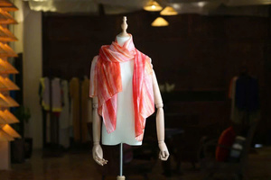 Bufanda de Seda y Lino de Lujo, Textil de Moda de Alta Calidad, 70x180cm, Tejido Jacquard, Cálida para Invierno, para Mujer - Product Image 4