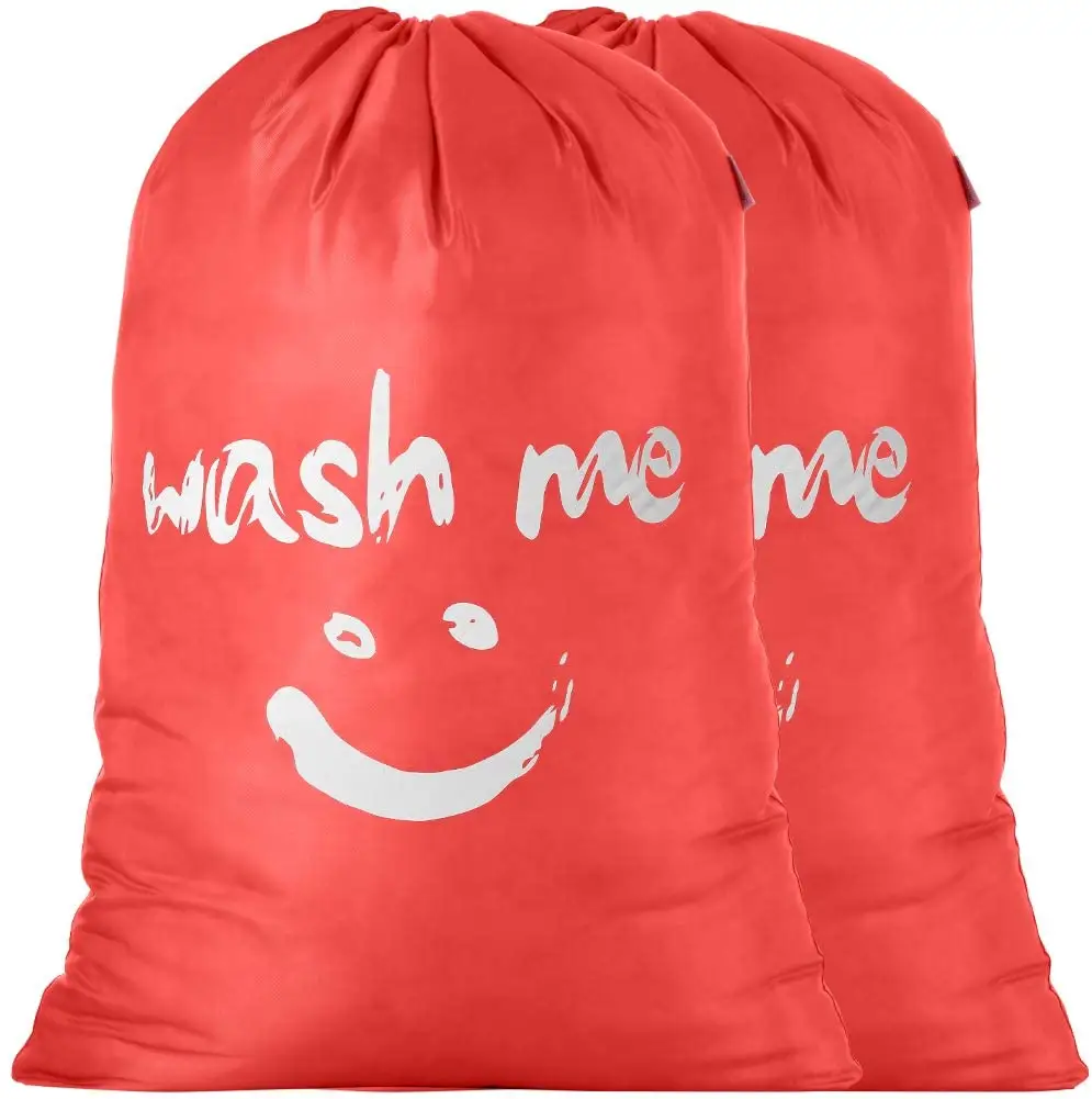 Çamaşır torbası ekstra büyük 100L katlanabilir saklama çantası İpli kordon kilidi kapatma naylon kirli giysi çanta yatak odası ev