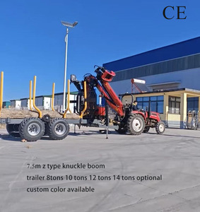 Remolque Forestal <span class=keywords><strong>para</strong></span> <span class=keywords><strong>Madera</strong></span> de 8 Toneladas <span class=keywords><strong>con</strong></span> <span class=keywords><strong>Grúa</strong></span> Articulada Tipo Z - Product Image 1