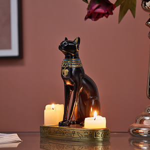 Statue de décoration vintage en résine de chat égyptien exotique, déesse <span class=keywords><strong>Bastet</strong></span>, pour la maison et le bureau, cadeaux - Product Image 5