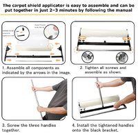 JH-Mech Applicateur de film de protection pour tapis en métal, largeur réglable de 24 à 36 pouces, montage facile personnalisé pour l'application de Carpet Shield sur les tapis