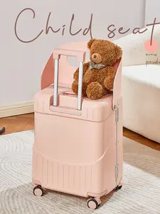 Hot Selling Design Full Aluminum Travel Luggage Wit Baby Children Seat Multi-functional Bag Carry On Suitcase Customize Luggage