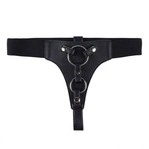 Pantalones de cuero de buena calidad para consolador con correa, cinturón de arnés de consolador doble usable, soporte de consolador de correa para mujeres juguetes sexo adulto - Product Image 3