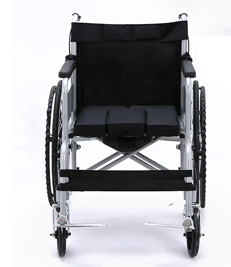 Más económico y duradero manual de acero silla de ruedas con baño