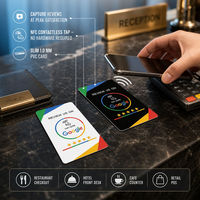 Carte NFC sans contact pour avis Google, carte de contrôle d'accès en PVC 85,5 x 54 mm, appuyez pour noter