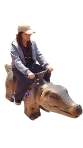 Powered Plush Animal Ride Outdoor Rental Shopping Mall Kids Arcade Game Animated Walking Show Dinosaur BatteryCar Arcade Machine - Product Image 3