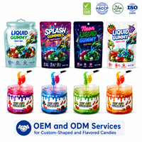 Bonbons liquides acidulés et moelleux en gros, produit viral TikTok, emballés et conditionnés, certifiés BRC Halal, livraison rapide