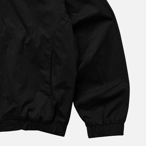 Chaqueta Cortavientos Ligera ASH de Nailon Negro, Corte Holgado, con Capucha y Cierre Frontal, Estilo Urbano - Product Image 3