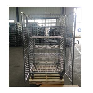 Op Maat Gemaakte Heavy-Duty Metalen Stalen Rollende Container Fabriek Rolkooi <span class=keywords><strong>Trolley</strong></span> Van Hoge Kwaliteit Handkarren En Trolleys - Product Image 4