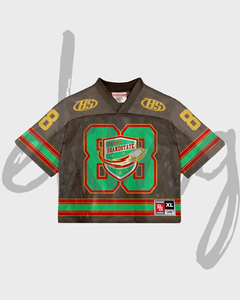 Custom DTG trasferimento sublimazione stampato grafico rapido asciutto tessuto traspirante maglia da Football americano t-shirt per gli uomini - Product Image 5