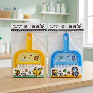 Ensemble d'outils de nettoyage de bureau miniatures Pokemon Pixel Art, papeterie coréenne pour enfants, gomme, brosse à poussière, balai, modèle rétro 8 bits, AB0107 - Product Image 3