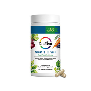 Cápsulas Multivitamínicas Premium <span class=keywords><strong>Real</strong></span> Food Nutrients para Hombres, para el Apoyo Diario al Bienestar Nutricional Masculino - Product Image 1