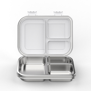 Aaohea Phổ Cho Sinh Viên Bữa Ăn <span class=keywords><strong>Container</strong></span> 304 Thép Không Gỉ Ăn Trưa Hộp Thực Phẩm <span class=keywords><strong>Container</strong></span> Cách Nhiệt 3 Ngăn Bento Hộp - Product Image 6