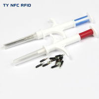 Microchip RFID basse fréquence implantable pour animaux de compagnie EM4305 EL8243, puce d'identification électronique passive en lecture/écriture ISO 11784/11785 pour chat et chien