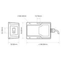 Capteur de mesure laser longue portée étanche IP67 avec interface 4-20 mA, portée de 40 m, précision de 1 mm, fréquence de 20 Hz
