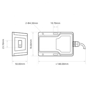 ช่วง 40 ม. ความแม่นยํา 1 มม. อัตรา 20Hz อินเทอร์เฟซ 4-20mA IP67 กันน้ําที่เต็มไปด้วยเซ็นเซอร์วัดเลเซอร์ระยะไกล - Product Image 4